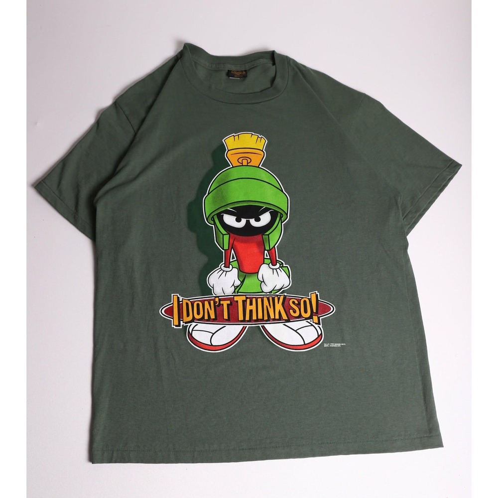Vintage 1998 Marvin The Martian Changes T-Shirt XL Green Looney Tunes 90s USA